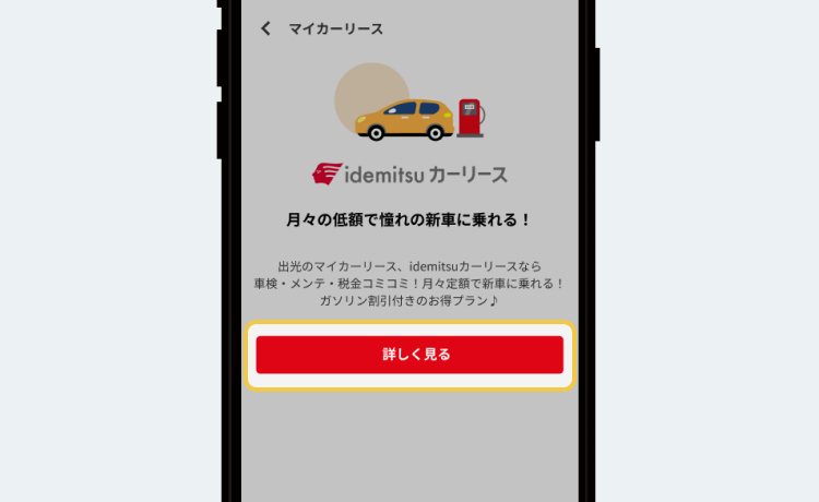 STEP3 idemitsuカーリース画面